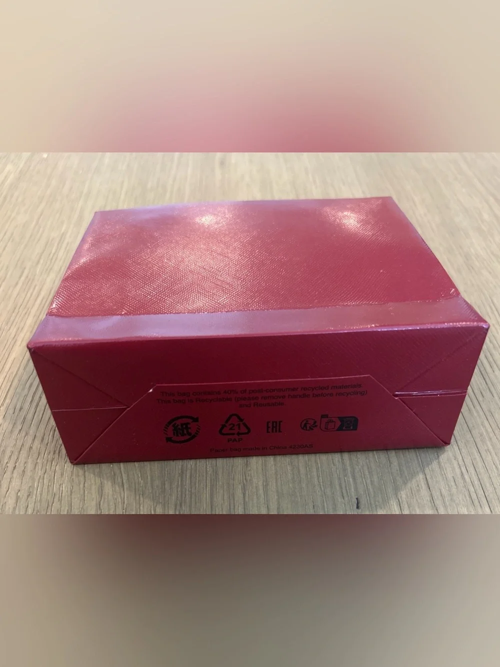 Cartier Shopping Bag Small 4.75”H x 5.5”W x 2”W